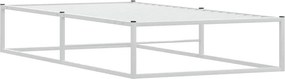 vidaXL Πλαίσιο κρεβατιού χωρίς στρώμα Λευκό 90x200 cm Μεταλλικό