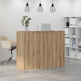 vidaXL Γραφείο υποδοχής 135x50x103,5 εκ. Επεξεργασμένο Ξύλο