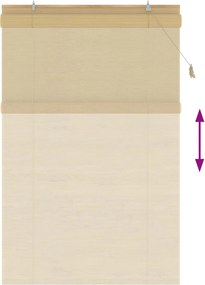 vidaXL Ρόλερ (στόρι) Φυσικό 150 x 220 cm Μπαμπού
