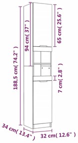 ΝΤΟΥΛΑΠΙ ΜΠΑΝΙΟΥ ΚΑΦΕ ΔΡΥΣ 32X34X188,5 ΕΚ. ΕΠΕΞΕΡΓΑΣΜΕΝΟ ΞΥΛΟ 817071