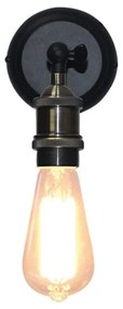 Φωτιστικό Τοίχου - Απλίκα 77-2160 KS2048W-1BK Magnum Bronze Homelighting Μέταλλο