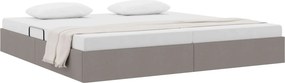 vidaXL Κρεβάτι Οθωμανικού Τύπου Taupe 200 x 200 cm ύφασμα