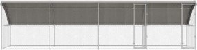 vidaXL Κλουβί Σκύλου 4 pcs Ασημί 8 x 2 x 2 m Γαλβανισμένος χάλυβας