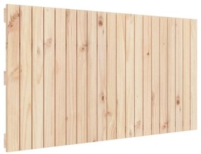 Κεφαλάρι Τοίχου 127,5x3x60 εκ. από Μασίφ Ξύλο Πεύκου - Καφέ