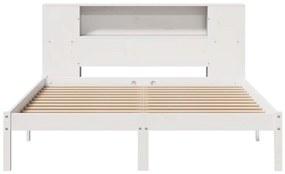 vidaXL Κρεβάτι Βιβλιοθήκη Χωρίς Στρώμα 160x200 εκ Μασίφ Ξύλο Πεύκου