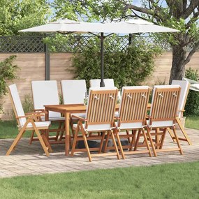 vidaXL Καρέκλα Κήπου 8 pcs Καφέ 57 x 71.5 x 104εκ Μασίφ ξύλο teak