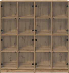 vidaXL Highboard 2 pcs Artisan Oak 68 x 37 x 142 εκ Επεξεργασμένο ξύλο