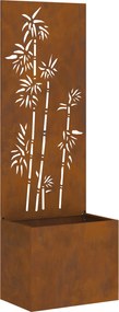 vidaXL Οθόνη Ιδιωτικότητας Κήπου Floral Σκ rusty 50 x 150 cm