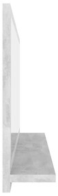 vidaXL Καθρέφτης Μπάνιου Γκρι Σκυροδέματος 80x10,5x37 εκ. Μοριοσανίδα
