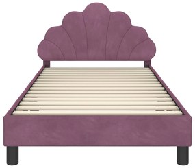 vidaXL Κρεβάτι Παιδικής Κρεβατοκάμαρας με Κεφαλάκι Μοβ 80 x 200 cm