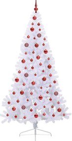 vidaXL Τεχνητό Χριστουγεννιάτικο Δέντρο Λευκό 180 cm PVC και Ατσάλι