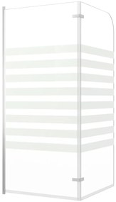 vidaXL Καμπίνα Μπανιέρας 120 x 140 εκ. από Ψημένο Γυαλί Ριγέ