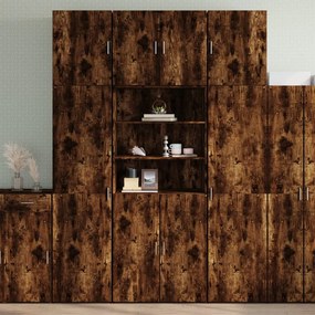 vidaXL Ντουλάπα Καπνιστή Δρυς 80x42,5x249 εκ. από Επεξεργασμένο Ξύλο