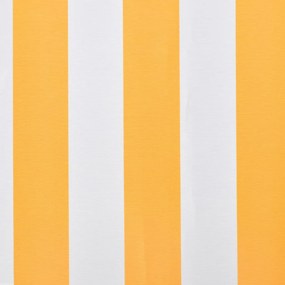 vidaXL Τεντόπανο Έντ. Κίτρινο/Λευκό 3x2,5 μ Καραβόπανο (Χωρίς Πλαίσιο)