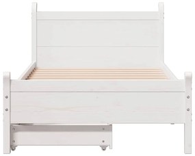 vidaXL Σκελετός Κρεβ. Χωρίς Στρώμα Λευκό 90x190 εκ Μασίφ Πεύκο