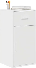 vidaXL Πλαϊνό γραφείο με συρτάρι Λευκό 38 x 34 x 75 εκ