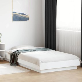 vidaXL Κρεβάτι δαπέδου Λευκό 80 x 210 cm Επεξεργασμένο Ξύλο