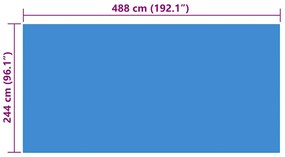vidaXL Κάλυμμα Πισίνας Μπλε 488 x 244 εκ. από Πολυαιθυλένιο