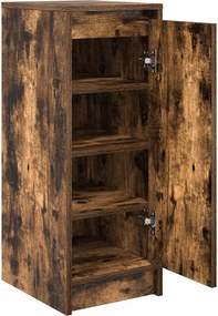 vidaXL Παπουτσοθήκη Καπνιστή Δρυς 29,5x34x76 εκ. Επεξεργασμένο Ξύλο