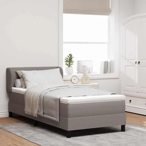 vidaXL Κρεβάτι box spring με στρώμα με στρώμα Taupe 80 x 200 cm ύφασμα
