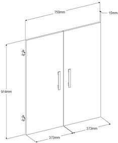 Σετ 2 πόρτες βιβλιοθήκης Mayer-Mauro