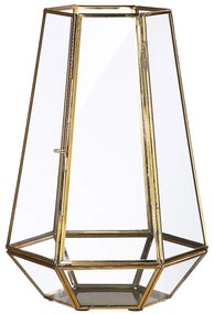 Φανάρι ArteLibre Χρυσό/Διάφανο Μέταλλο/Γυαλί 30cm-05160045