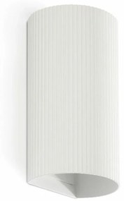 Φωτιστικό Τοίχου Sole Round Striped 40542 2xGU10 8x15,5cm White Faro Barcelona