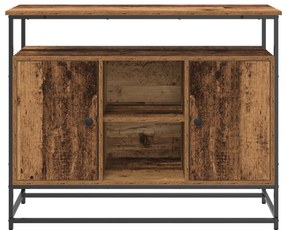 vidaXL Μπουφές Παλιού Ξύλου 100x35x80 εκ. Κατασκευασμένο από MDF και Ψηλό Μέταλλο