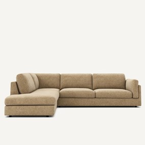 Γωνιακός καναπές-κρεβάτι με βαμβακερό ύφασμα, Cesar