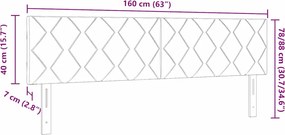 vidaXL Κεφαλάρι Σκούρο Γκρι 160 cm ύφασμα