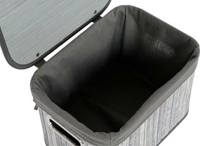 Σετ Καλαθιών DKD Home Decor Λευκό Γκρι Bamboo Ξύλο MDF 51 x 35 x 33 cm