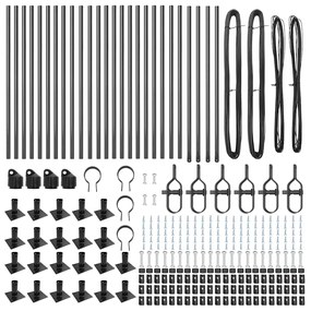 vidaXL Στύλος Περιφράξεων 26 pcs Ασημί 3.2 x 3.2 x 140 εκ Ατσάλι