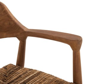 Καρέκλα-Πολυθρόνα C9401.01 Μασίφ Ξύλο Teak Φυσικό 58x52x77Yεκ. 58x52x77 εκ.