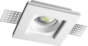 Γύψινο Σποτ Χωνευτό Tobia Trimless GU10 Κοπή 10,5x10,5cm Λευκό