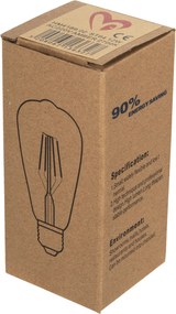 ΛΑΜΠΤΗΡΑΣ HM4189.02 LED FILAMENT 12W E27 2700K GOLD