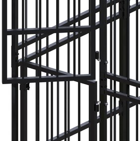 Κλουβί Σκύλου Εξωτερικού Χώρου 64,51 μ² από Ατσάλι - Μαύρο