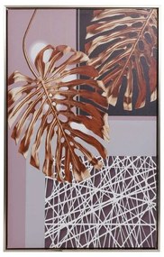 Κάδρο Gold Leaves 373-122-716 50x80cm Multi Κάθετοι Canvas