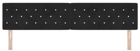 vidaXL Κεφαλάρι LED με φώτα λωρίδας LED Argyle Μαύρο 100 cm Βελούδο