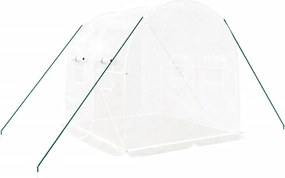vidaXL Θερμοκήπιο με Ατσάλινο Πλαίσιο Λευκό 4 μ² 2 x 2 x 2 μ.