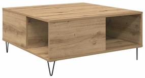 vidaXL Τραπεζάκι σαλονιού artisan δρυς 80 x 80 x 36.5 εκ