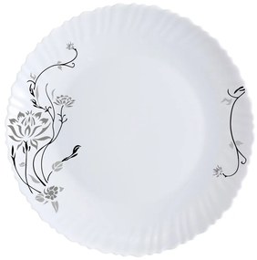 Πιάτο Ρηχό Στρογγυλό Opal 22404-105 Φ26,5cm White-Black Ankor Opaline