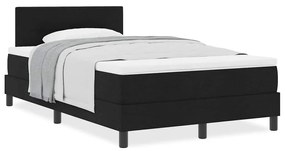 vidaXL Κρεβάτι box spring με στρώμα Μαύρο 120 x 200 cm ύφασμα