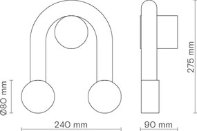LED Απλίκα Τοίχου Rigoberta Wall Indirect Super Curved 12,4W Μαύρο