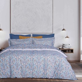 Σεντόνια 9611 Happy (Σετ 3τμχ) Ocher-Blue-Red Das Home Single 170x260cm 100% Cotton