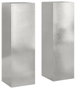 vidaXL Εξωτερικοί Στηρίγματα Φυτών Στήλη 2 τμχ 24x24x75 εκ Ανοξείδωτο ατσάλι