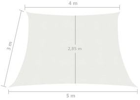 Πανί Σκίασης Λευκό 4/5 x 3 μ. από HDPE 160 γρ./μ² - Λευκό