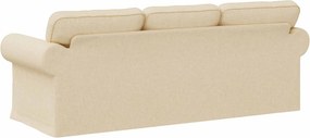 vidaXL Καναπές Κρεμ 215 x 82 x 80 εκ ύφασμα