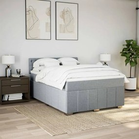 ΚΡΕΒΑΤΙ BOXSPRING ΜΕ ΣΤΡΩΜΑ ΑΝΟΙΧΤΟ ΓΚΡΙ 140X200 ΕΚ. ΥΦΑΣΜΑΤΙΝΟ 3287098