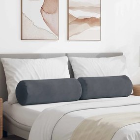 vidaXL Μαξιλάρια Στήριγμα 2 pcs Σκούρο Γκρι Ø 25 x 70 cm