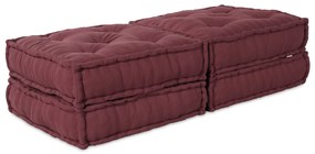 vidaXL Μοduλάρ Pouffes 2 τμχ Μπορντό Ύφασμα